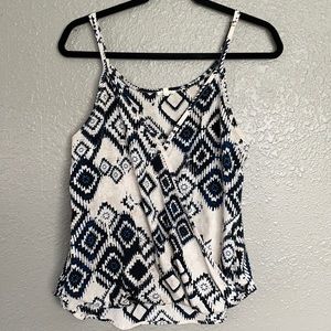 En Creme pattern tank top blouse